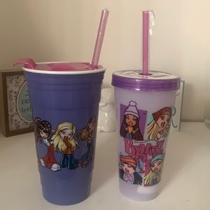 Bratz Travel Plastic Tumbler Bundle Set. Brand New.